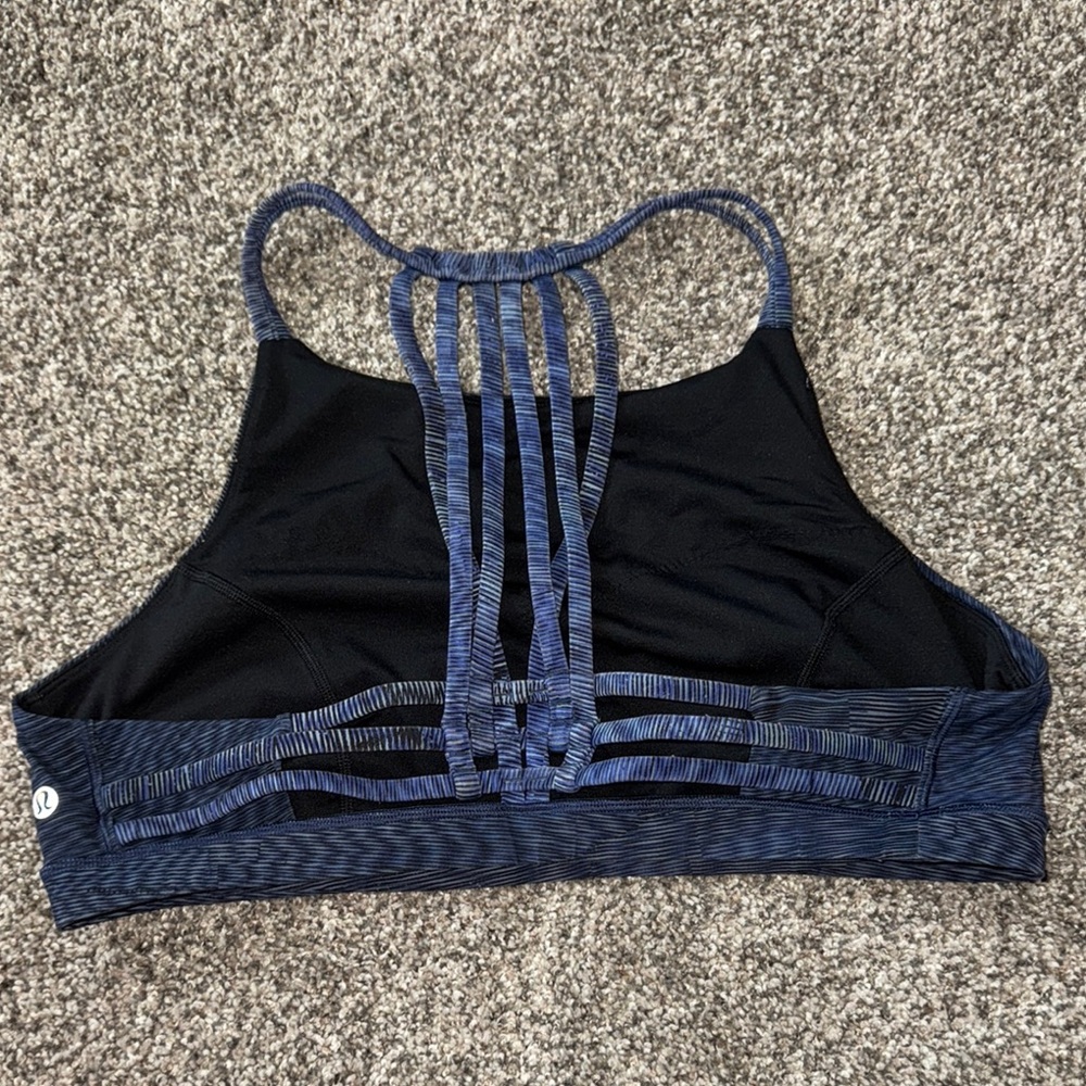 Lululemon Slide With Me BraLinear Flux Battleship Multi